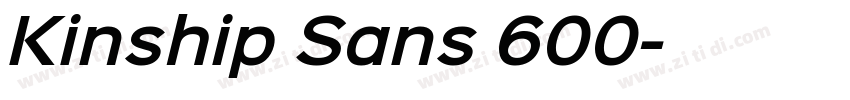 Kinship Sans 600字体转换